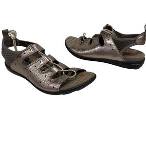 Ecco | Sandals Jab Toggle Metallic Gold Open Toe- Size 37 6 .65